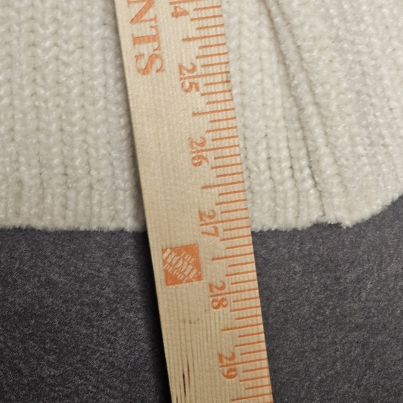 0018 J Jill Soft Chenille Knot Design Sweater Warm Cozy White Cream Ivory Small - Picture 12 of 12